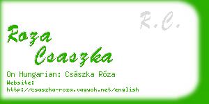 roza csaszka business card